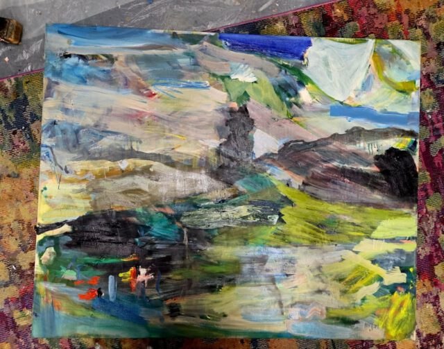 Landschaftliches #frühlingserwachen #Atelier heute