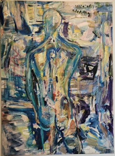 Tamyo Leonard, Nachtausblick/ vor dem Fenster, 1,70m x 1,30 m