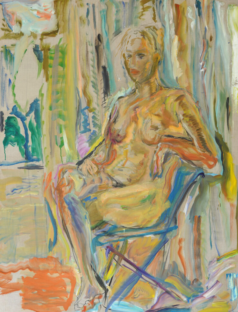 Tamyo Leonard, Transition II, 2023, 1,70 m x 1,30 m, Öl, Mischtechnik auf Leinwand